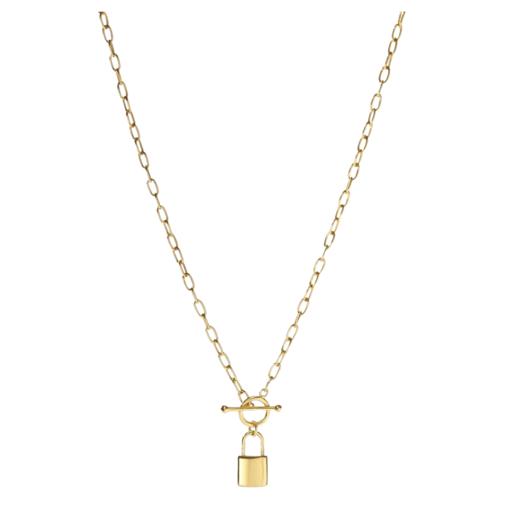 Lock love hálsmen - gullhúðað