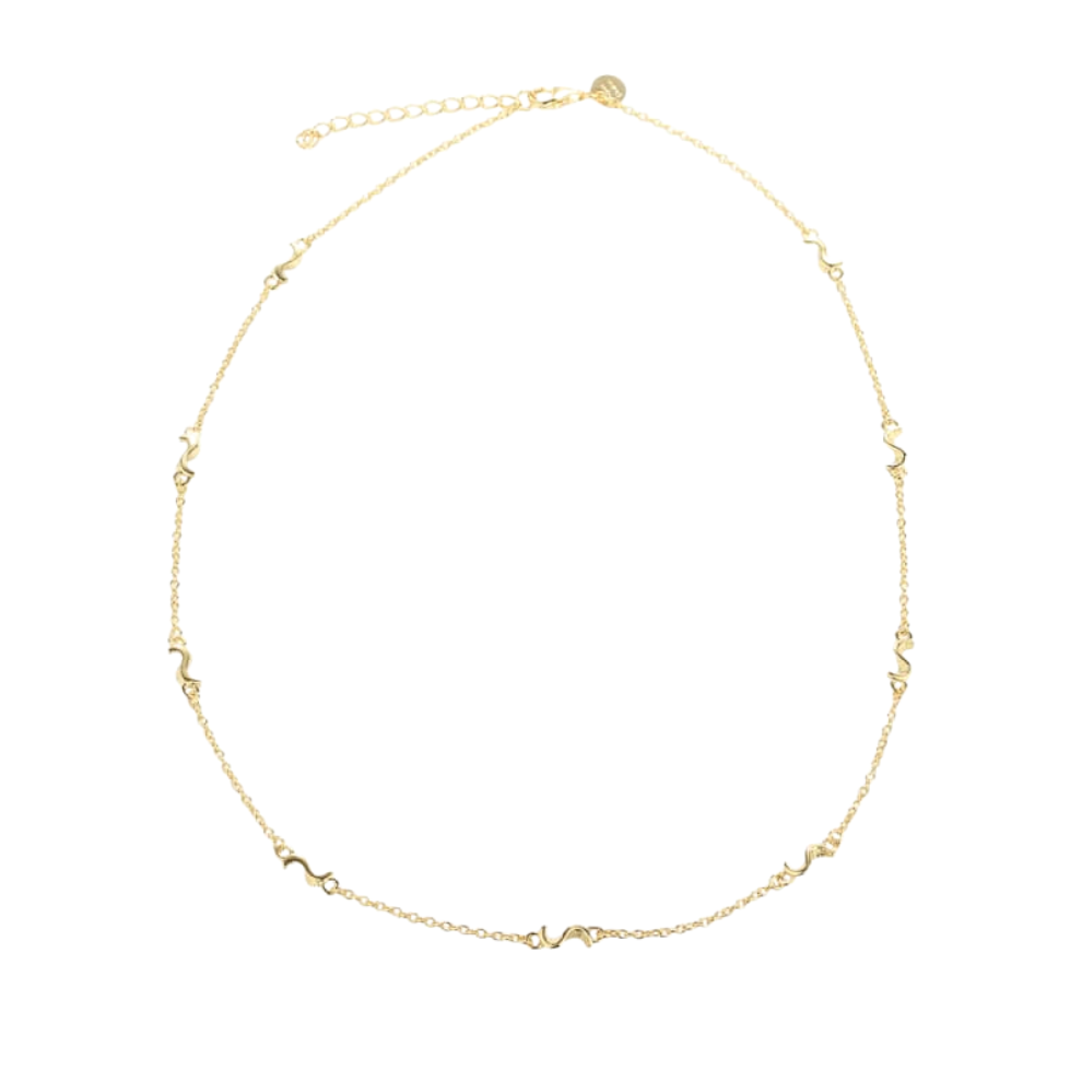 Rhumba hálsmen einfalt - gullhúðað