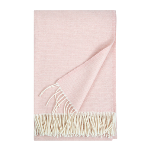 LEPO merínó ullarteppi - bleikt