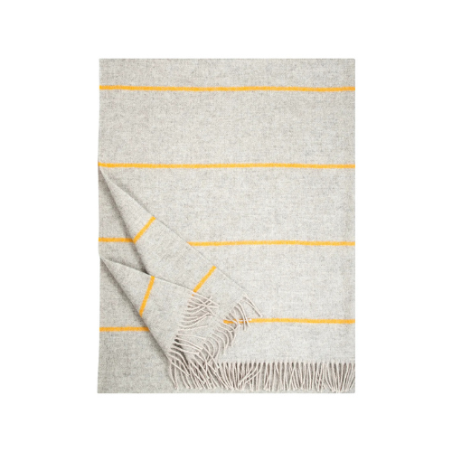 HALLA ullarteppi - drappað og gult