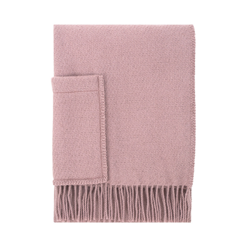 UNI ullarsjal með vösum - bleikt