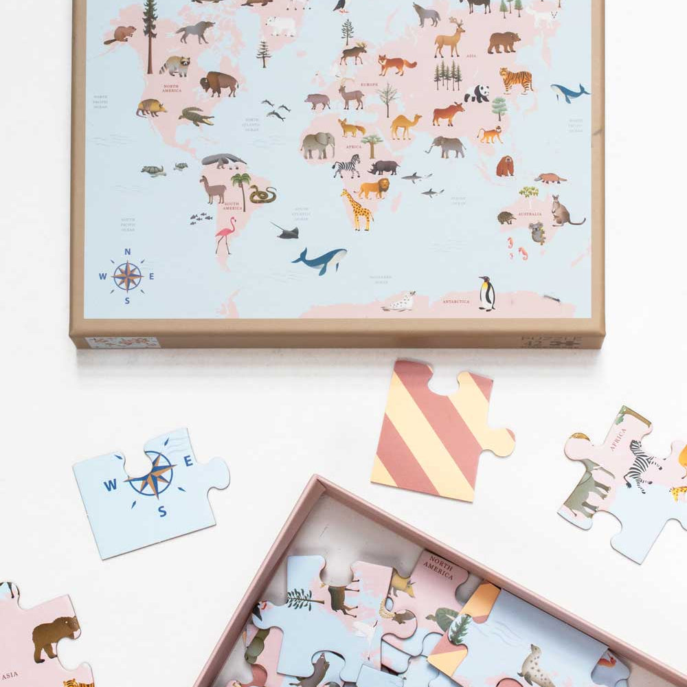 Heimskort púsl - 42 bitar