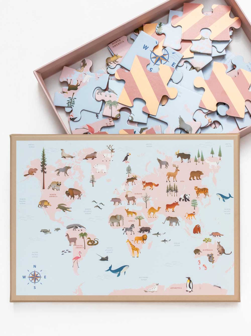 Heimskort púsl - 42 bitar