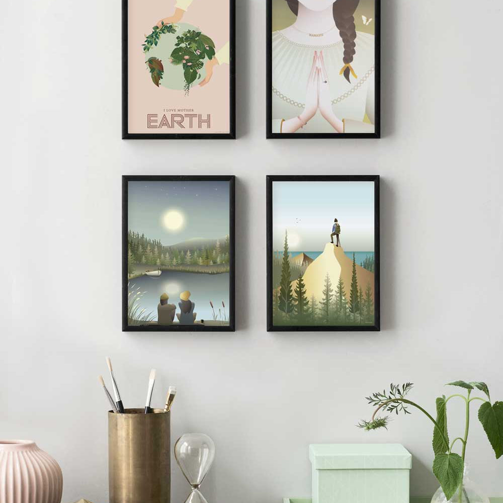 Myndarammi úr áli - svartur