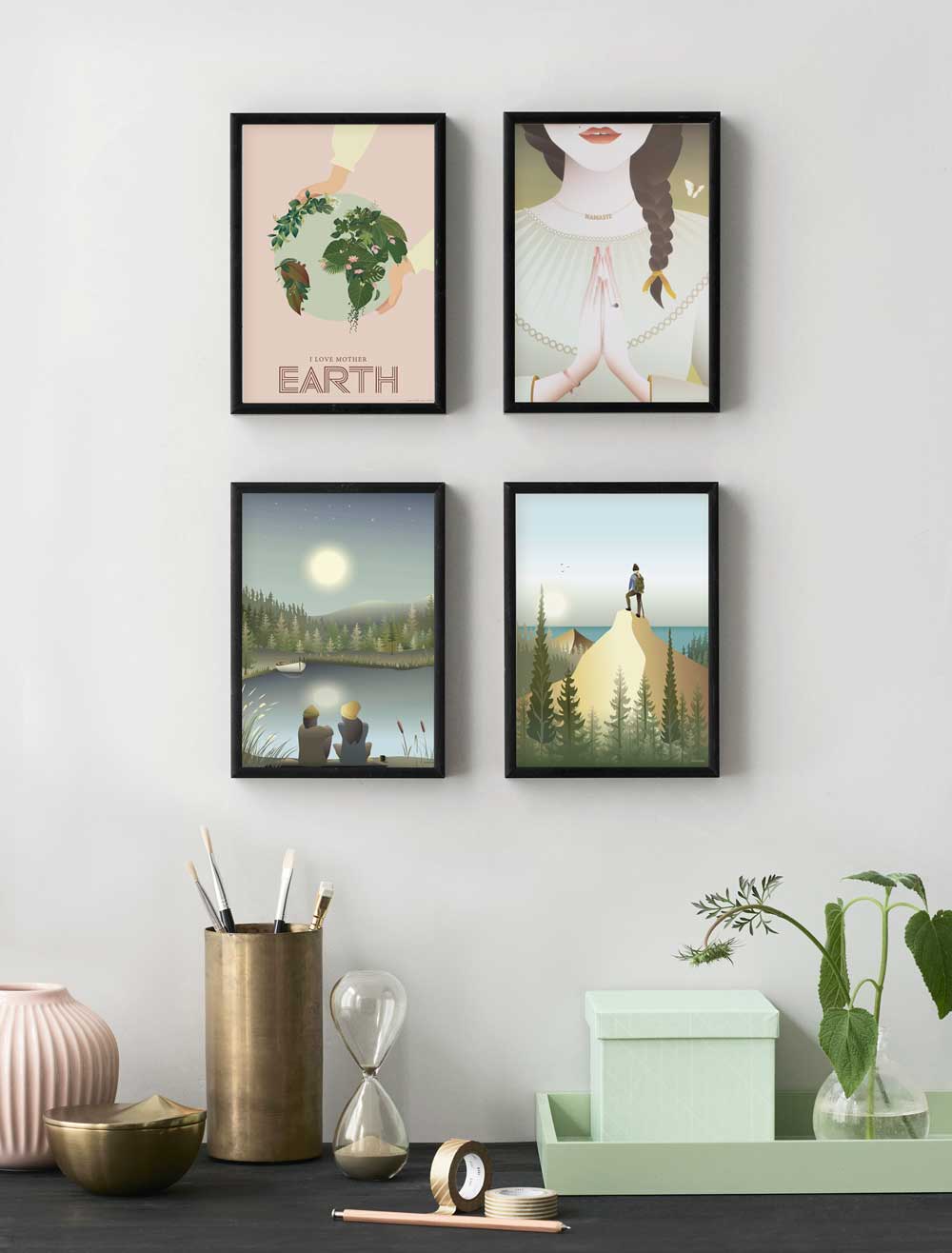 Myndarammi úr áli - svartur