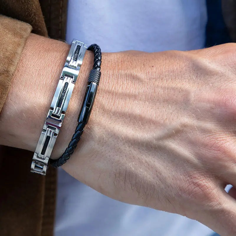 Driver leðurarmband svart - 3,5 mm