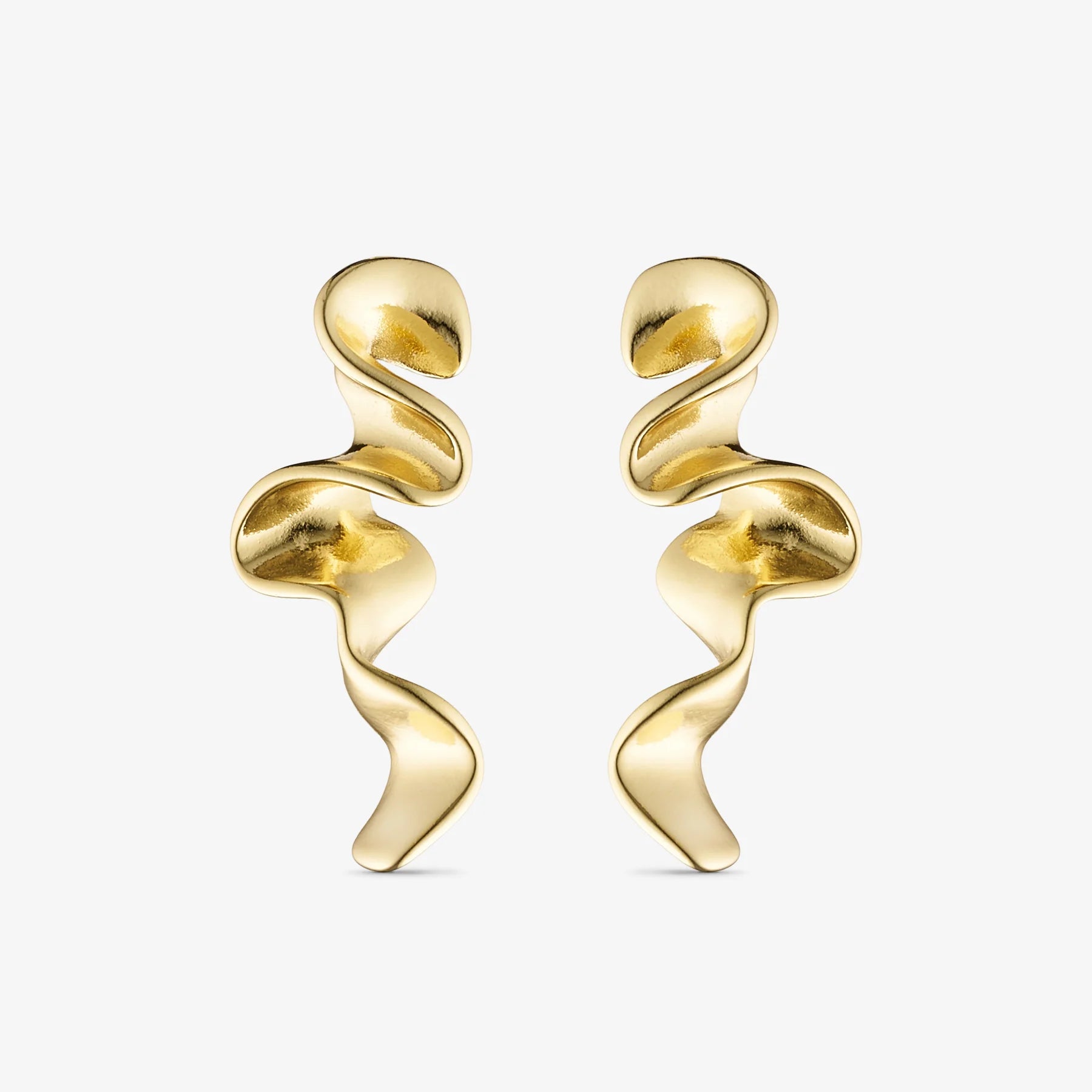 Caroline eyrnalokkar - gullhúðaðir