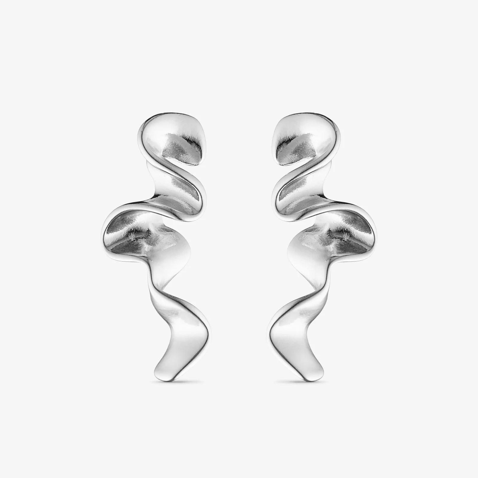 Caroline eyrnalokkar - silfurhúðaðir