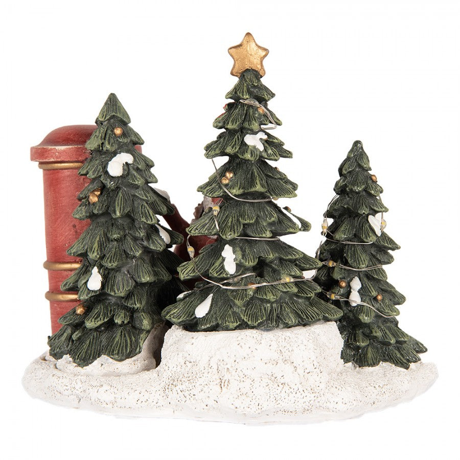 Jólastytta - barn við póstkassa m/LED