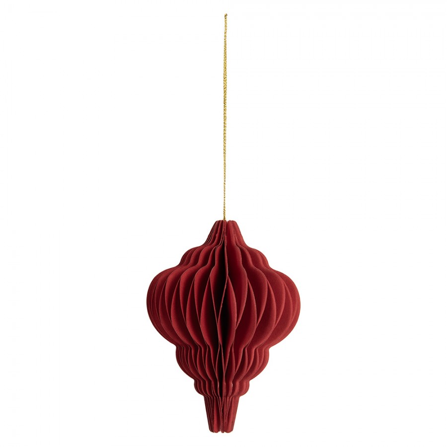 Jólatrésskraut - pappakúla rauð