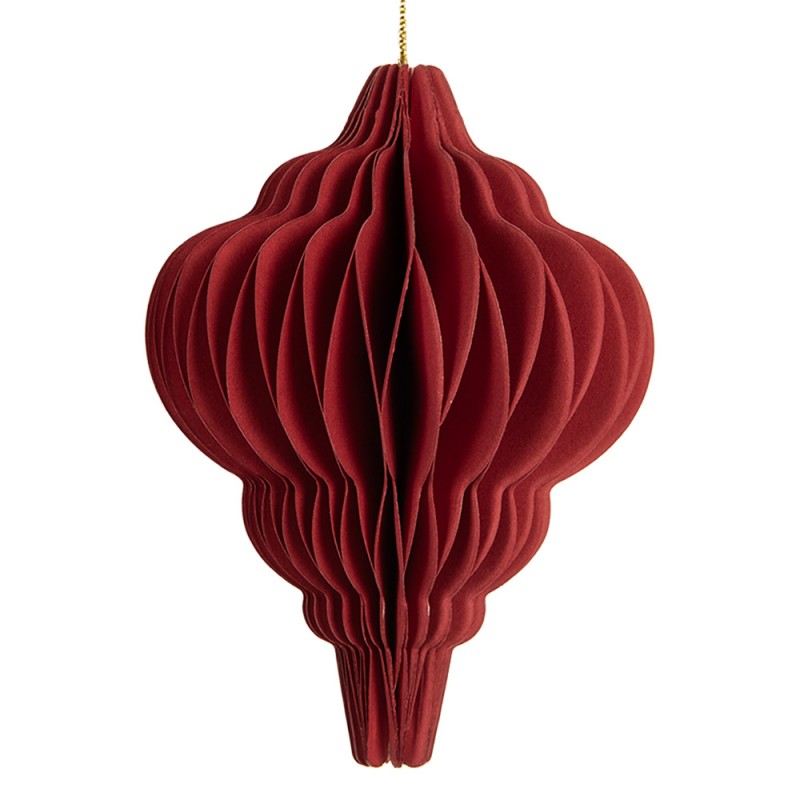 Jólatrésskraut - pappakúla rauð