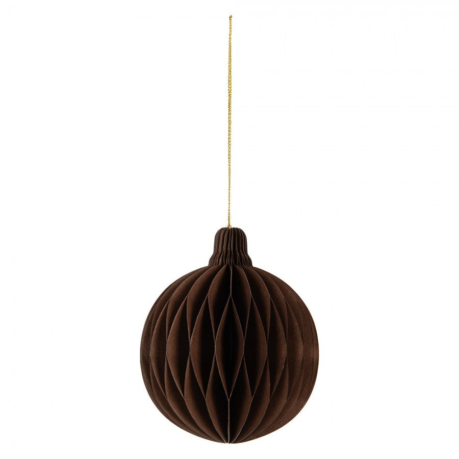 Jólatrésskraut - pappakúla brún