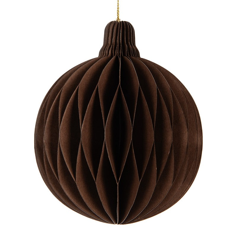 Jólatrésskraut - pappakúla brún