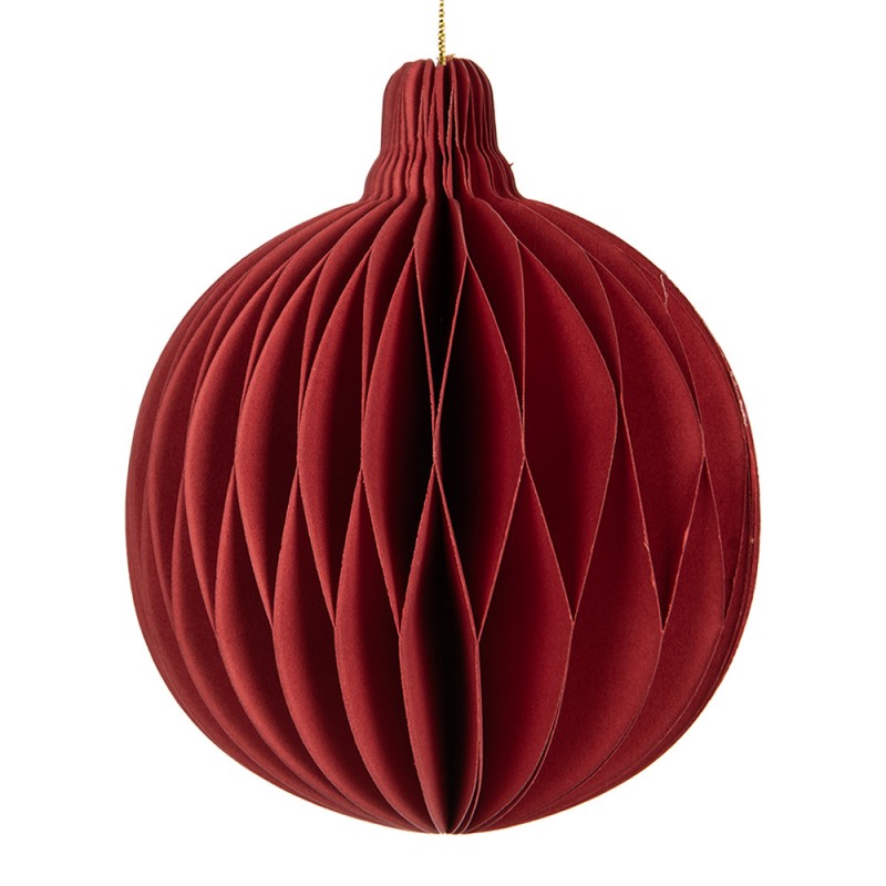 Jólatrésskraut - pappakúla rauð