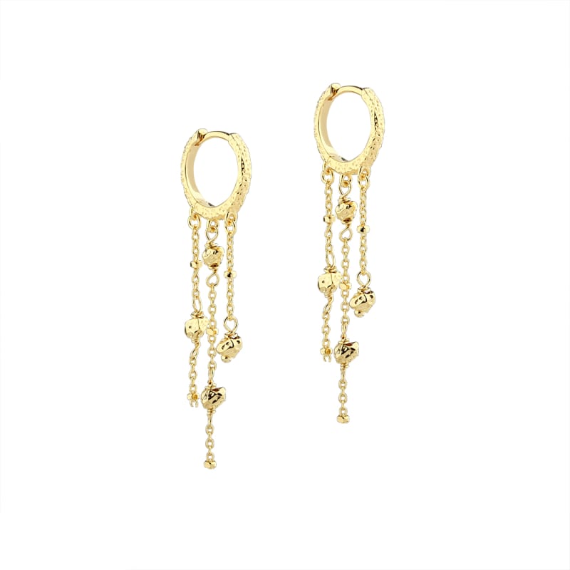 Darling rock hringir síðir - gullhúðaðir