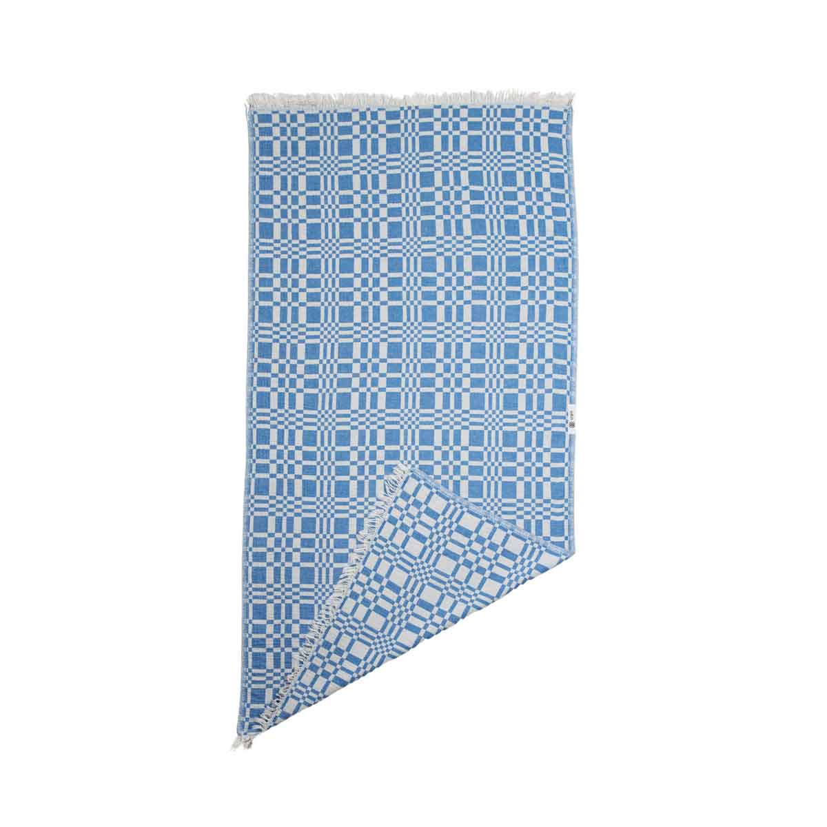 Handklæði Skák - blátt - 60x100 cm