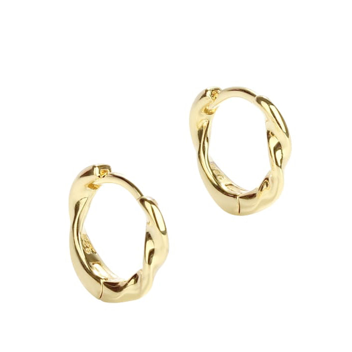 Twirl hringir litlir - gullhúðaðir