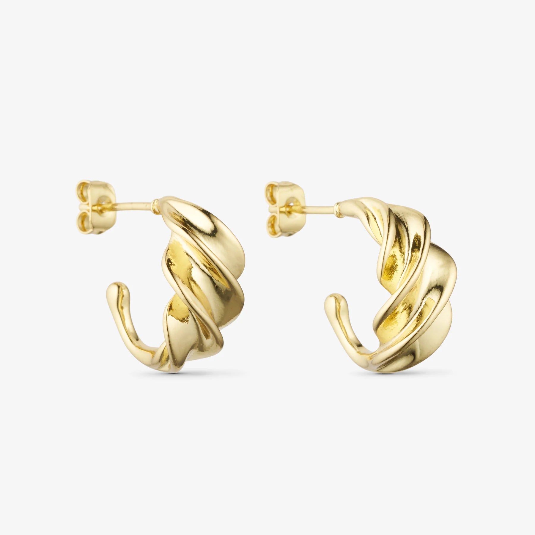 Hana hoop eyrnalokkar - gullhúðaðir