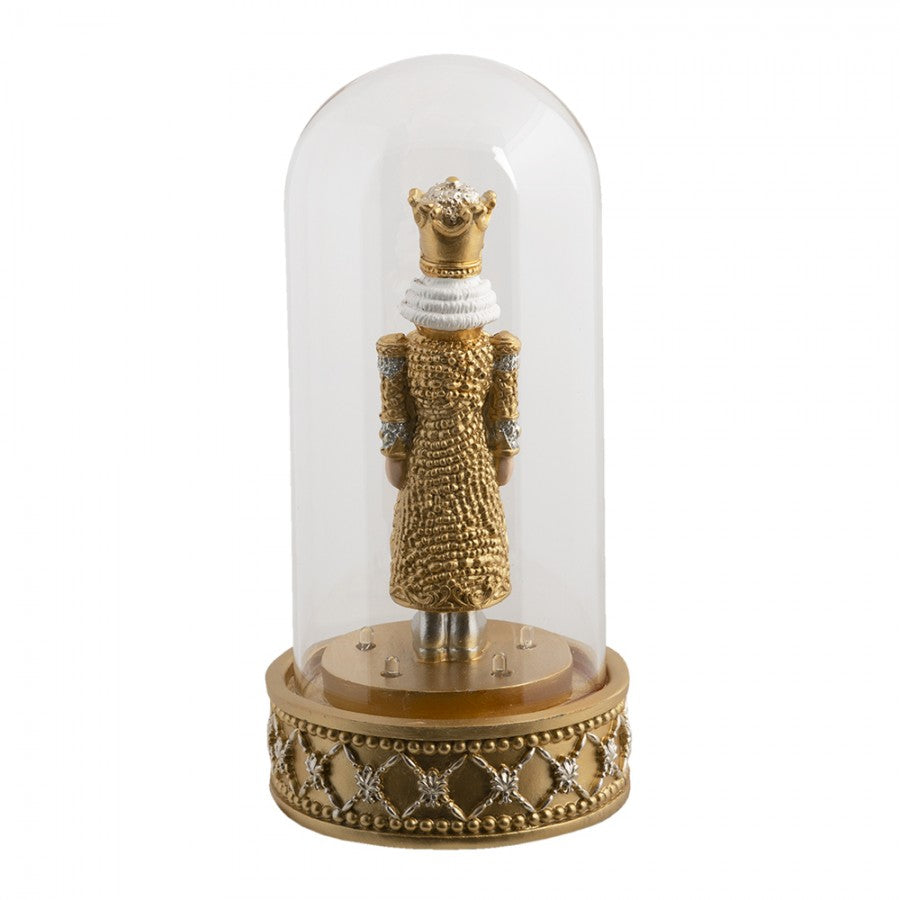 Hnotubrjótur í glerkúpli m/LED - 24 cm