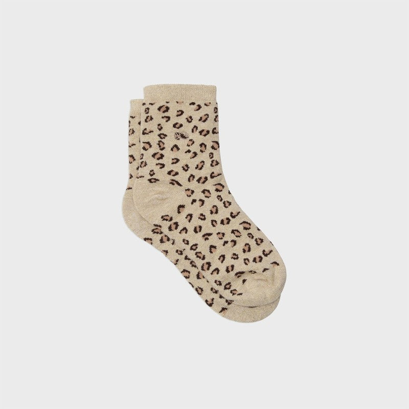 Leopard sokkar - beige