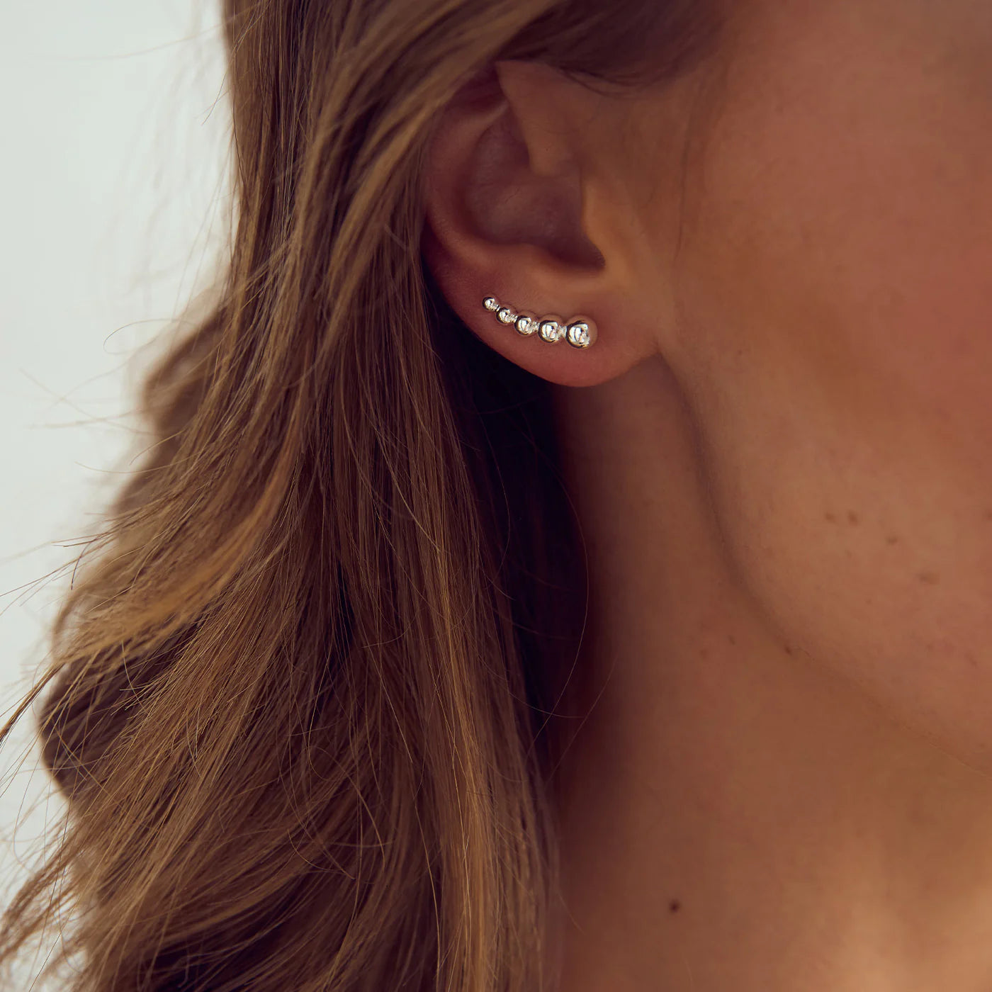 London climber eyrnalokkar - silfurhúðaðir