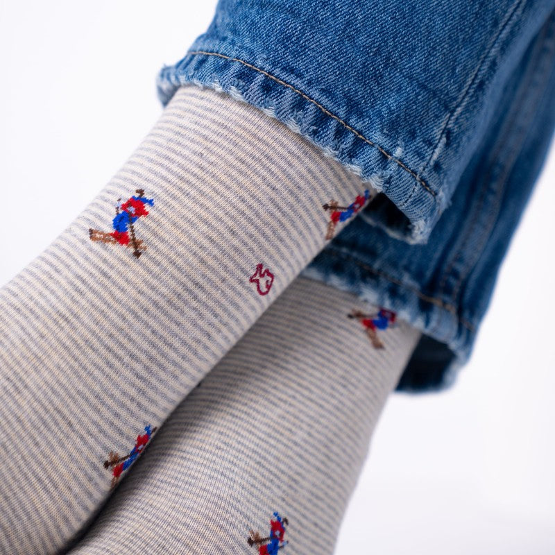 Mynstraðir sokkar - brekka