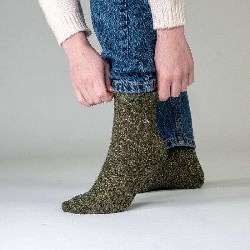 Glimmer sokkar - khaki