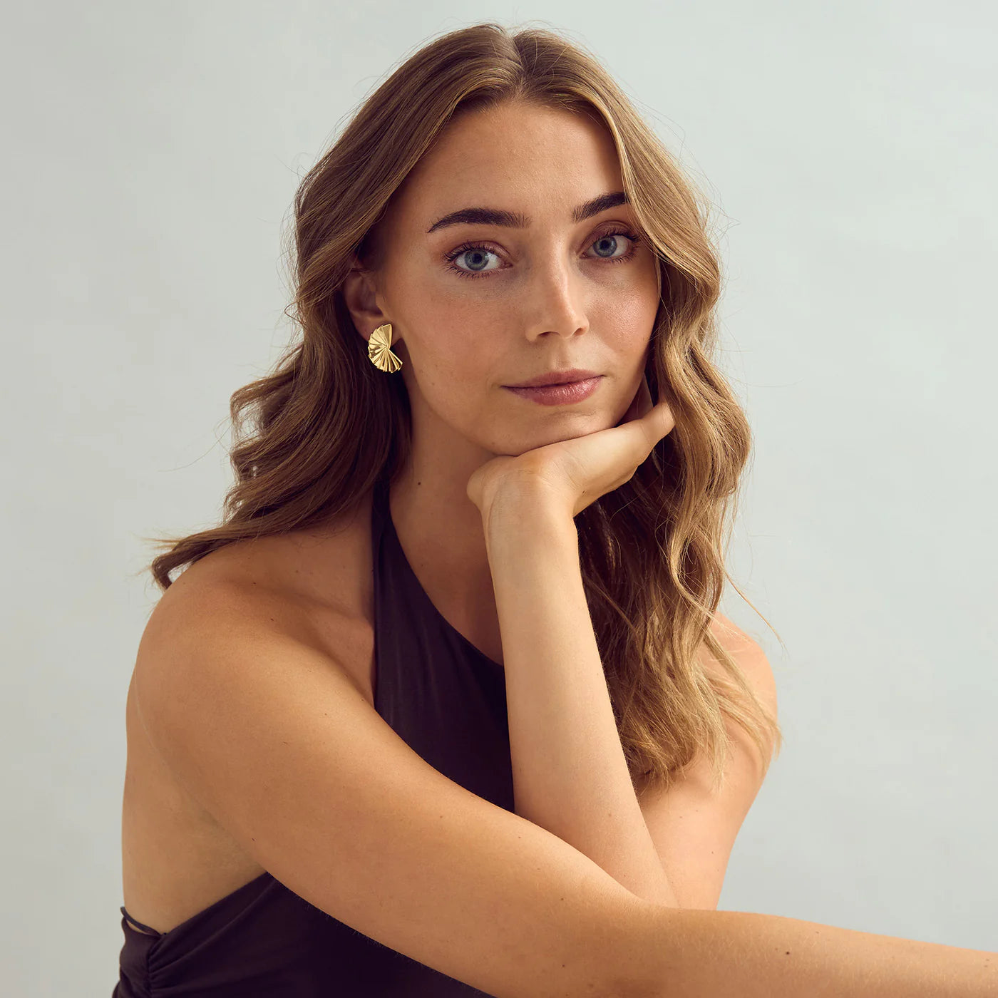 Cleo eyrnalokkar - gullhúðaðir