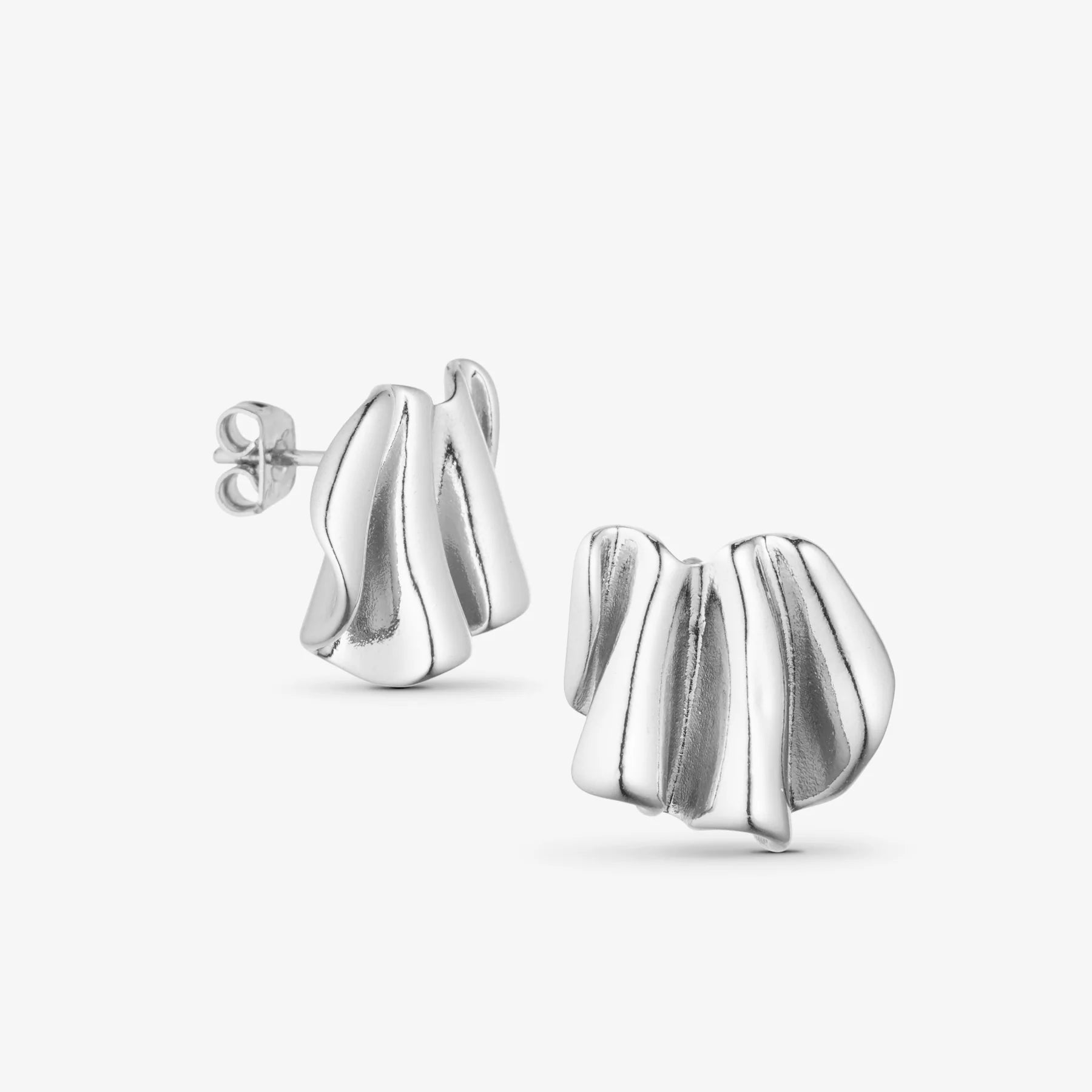 Frigg eyrnalokkar stórir - silfurhúðaðir