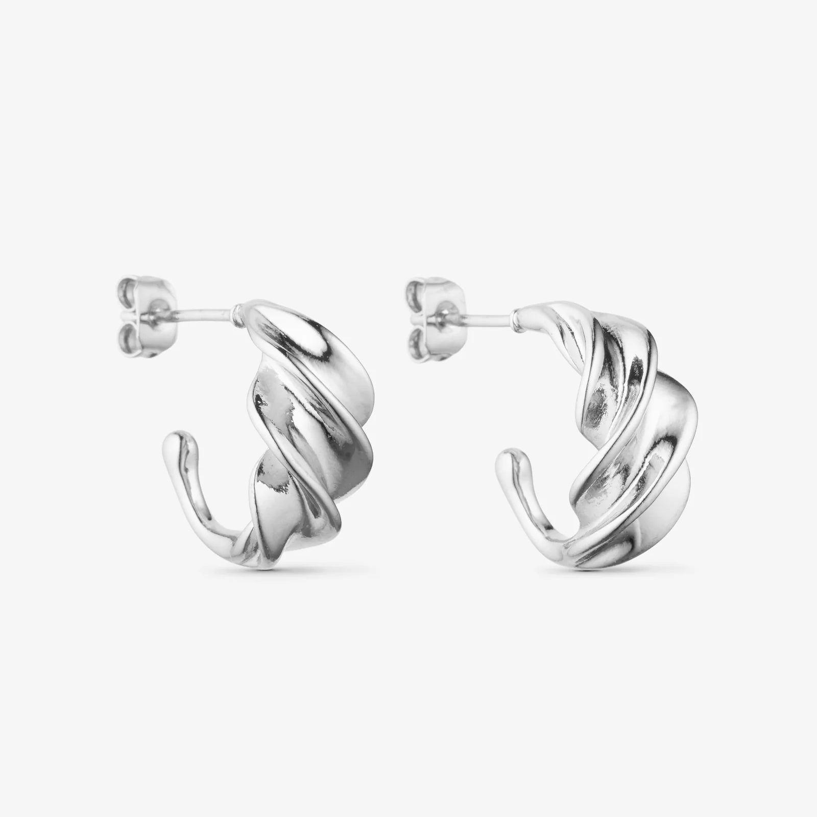 Hana hoop eyrnalokkar - silfurhúðaðir