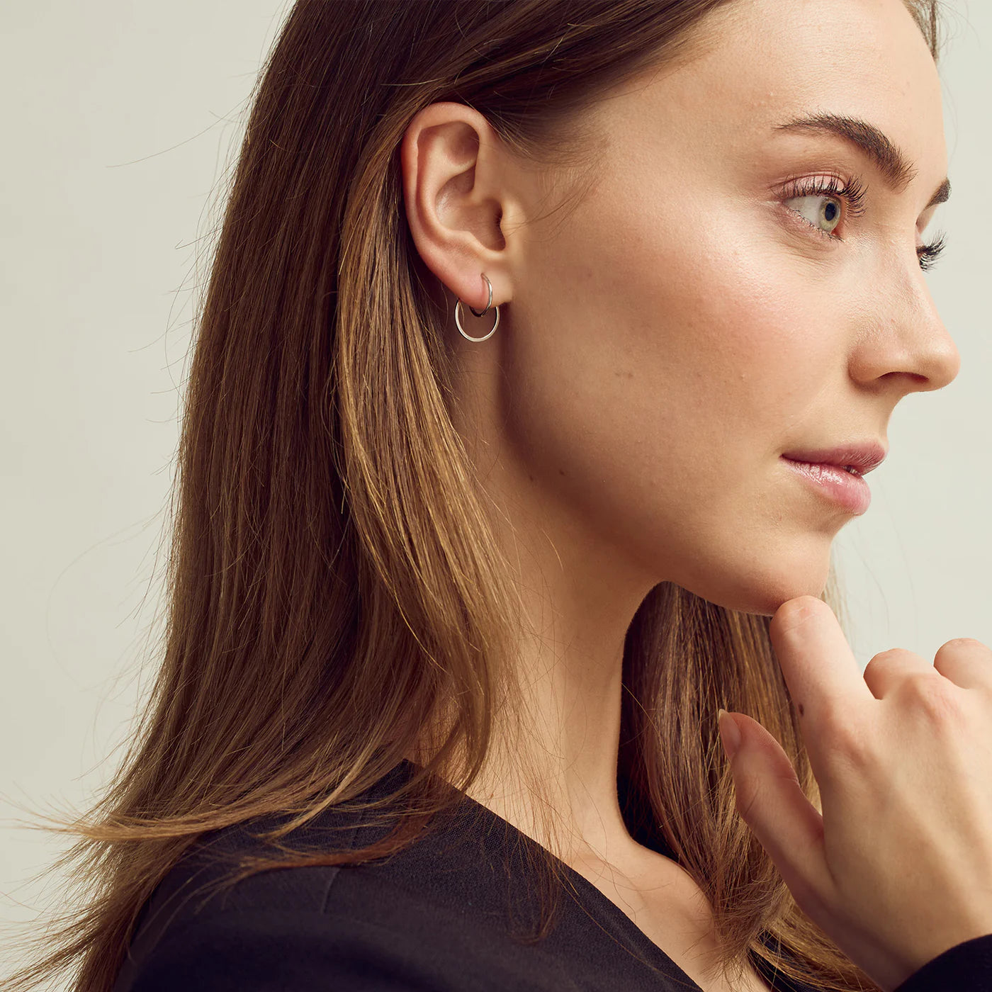 Sharin eyrnalokkar - silfurhúðaðir