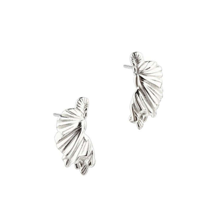 Koi eyrnalokkar hálft lauf litlir - silfur