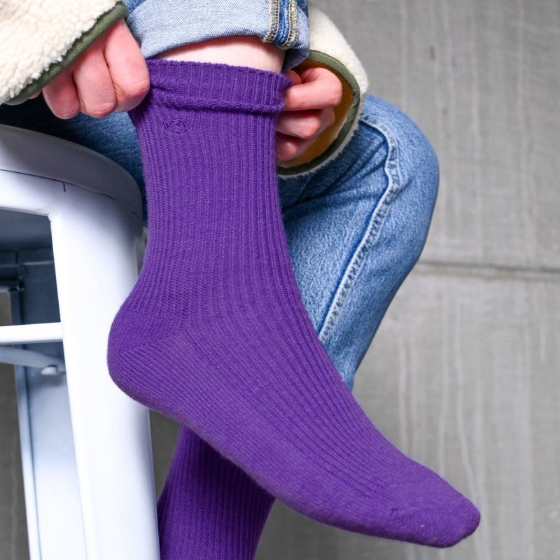 Sokkar ullarblanda - fjólubláir